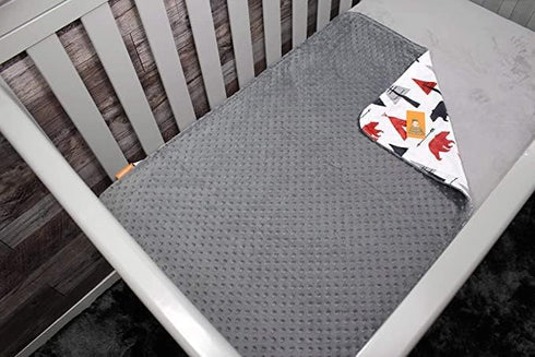 Dear Baby Gear Bears Deluxe Baby Blanket - Double Layer, Milestone & Newborn Gifts for Girls and Boys - Red, Black Bears, Geometric Trees, Arrows,...