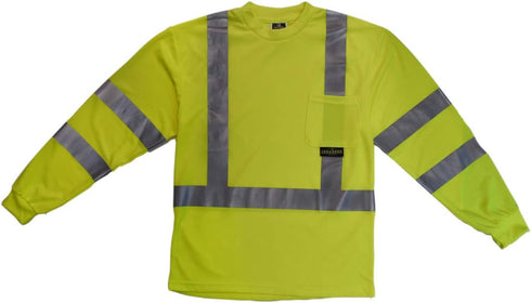 Radians ST21-3PGS-M Class 3 Max-Dri Moisture Wicking Mesh Long Sleeve Safety T-Shirt, Medium, Green...