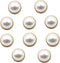 10pcs Round Pearl Buttons with Shank for Sewing Gold Button Crafts for Clothes Shirts Suits Coats Sweaters Wedding Dress Clothing Decorations (Rou...