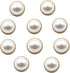 10pcs Round Pearl Buttons with Shank for Sewing Gold Button Crafts for Clothes Shirts Suits Coats Sweaters Wedding Dress Clothing Decorations (Rou...