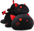 Cute Black Cat Plush Toy Soft Stuffed Animal Kitten Hugging Pillow Kawaii Plushie Kitty Toy for Kids Gift, 12"...