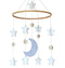 Baby Crib Mobile - Moon & Stars (Grey, White & Cream) - Nursery Decoration - Unisex...
