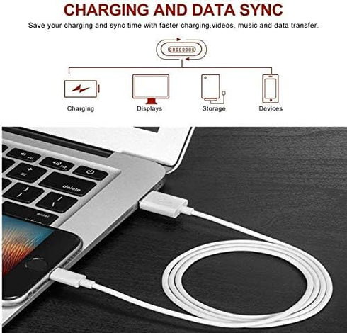 iPhone Charger Cable Lightning Cable Mfi Certified 5Pack(3ft/3ft/6ft/6ft/10ft) USB Fast Long iPhone Charging Cords Compatible iPhone XS/Max/XR/X/8...