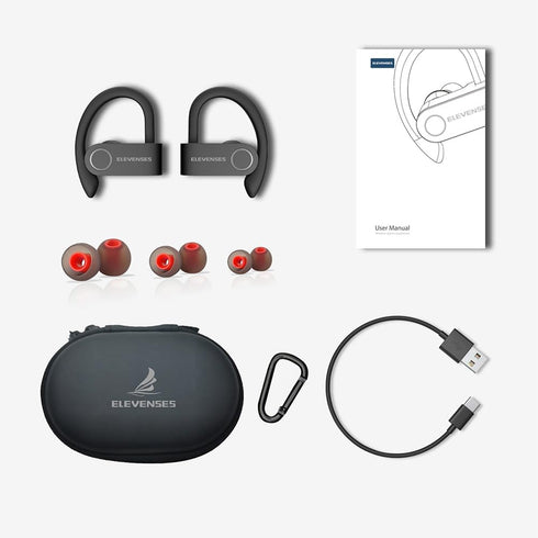 Wireless Earbuds, Bluetooth Earbuds with Ear Hook, 82H Playback time Ear Buds, Over Ear Bluetooth Headphones, PU Leather Display Case, HiFi Sport ...