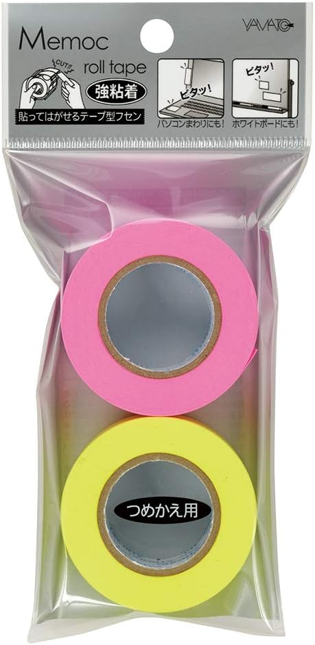 Yamato PRK-25H-RL Sticky Notes, Memoc Roll Tape, Strong Adhesive, Refill, 1.0 inches x 32.8 ft (25 mm x 10 m)...