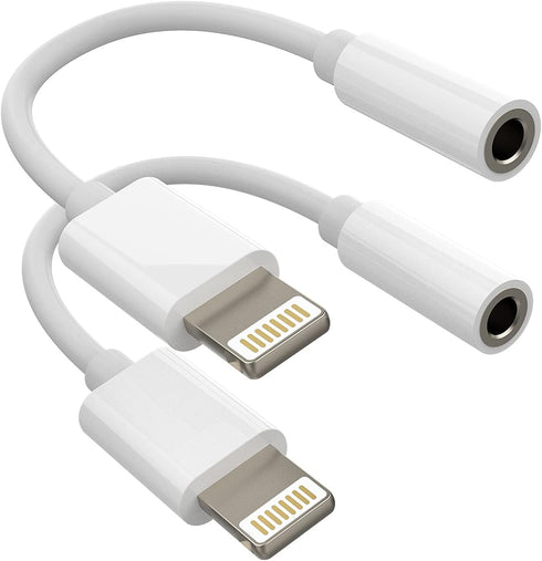 2pack,Compatible for MFI Certified,Headphone Adapter cable cord Compatible with Lightning to 3.5mm AUX Audio Jack Dongle Earphone headset Compatib...