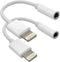 2pack,Compatible for MFI Certified,Headphone Adapter cable cord Compatible with Lightning to 3.5mm AUX Audio Jack Dongle Earphone headset Compatib...