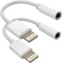 2pack,Compatible for MFI Certified,Headphone Adapter cable cord Compatible with Lightning to 3.5mm AUX Audio Jack Dongle Earphone headset Compatib...