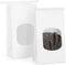 BagDream Bakery Bags with Window Kraft Paper Bags 50Pcs 3.54x2.36x6.7 Inches Tin Tie Tab Lock Bags White Window Bags Cookie Bags, Coffee Bags, Tre...