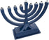 Zion Judaica Mini LED Hanukkah Menorah Battery or USB Operated - Multiple Light Settings On The Go Hanukkiah for Chanukah Decorations (Blue)...
