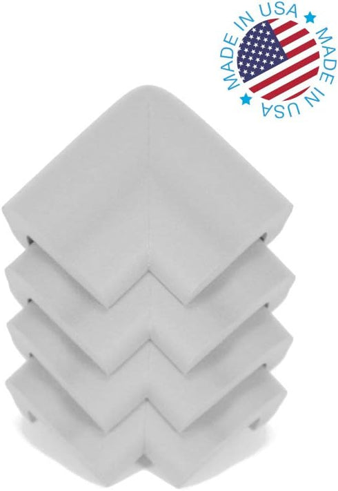 KidKusion Jumbo Corner Cushion | Made in USA | Taupe | 4 Pack | Furniture and Corner Protector...