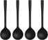 Plastic Dessert Spoons,Disposable Soup Spoons,Heavy Duty Black Spoons for Party Office Restaurants Events Utensils,5.5 x 1.57 Inch,Black,100 Piece...