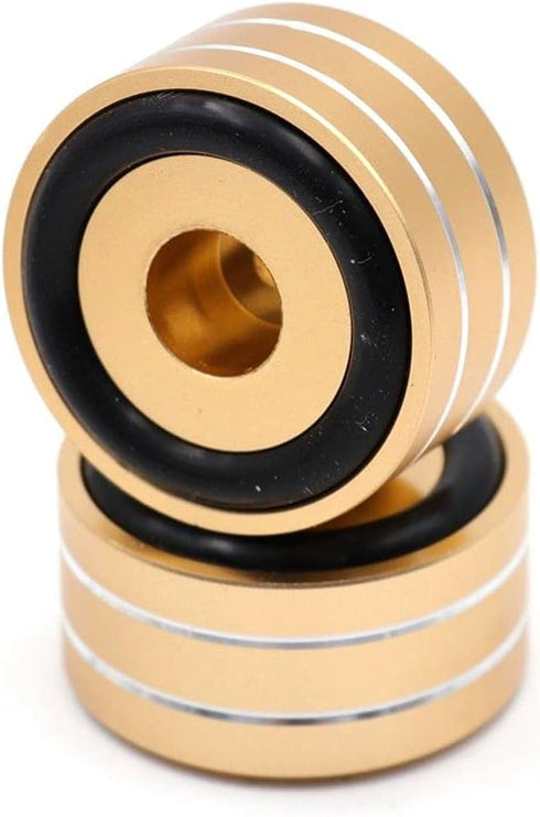 4 Pieces 40x20mm Aluminum HIFI AMP Speaker Isolation Stand Turntable DAC Feet Pad Gold...