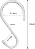4 Pack Large S Hooks for Hanging Heavy Duty, 6 inch Non Slip Vinyl Coated Metal Closet S Hooks for Hanging Kitchen Utensil Pot Pan Cups Clothes Je...