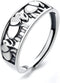 Cute Elephant Open Statement Ring Sterling Silver 925 for Women Girls Adjustable Vintage Wrap Finger Bands Eternity Promise Engagement Ring Animal...
