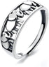 Cute Elephant Open Statement Ring Sterling Silver 925 for Women Girls Adjustable Vintage Wrap Finger Bands Eternity Promise Engagement Ring Animal...
