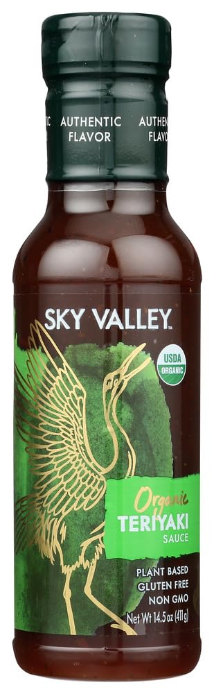 Sky Valley Organic Teriyaki Sauce - Gluten Free Teriyaki Sauce, Teriyaki Sauce Organic, Plant Based, Vegan, Non-GMO, USDA Organic, Marinade & Dipp...