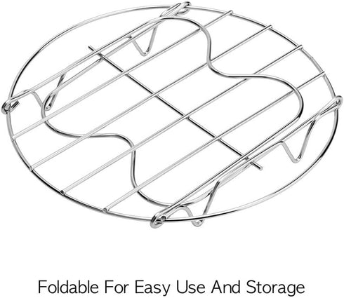 Steamer Rack Trivet with Handles Compatible with Instant Pot Accessories 3 Qt 5 Quart, Pressure Cooker Trivet Wire Steam Rack, Great for Lifting o...