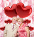 Valentine's Day Love Heart Photography Backdrops 5x7ft Pink Rose Flowers Wedding Photo Background for Pictures Newborn Bridal Shower Birthday Part...