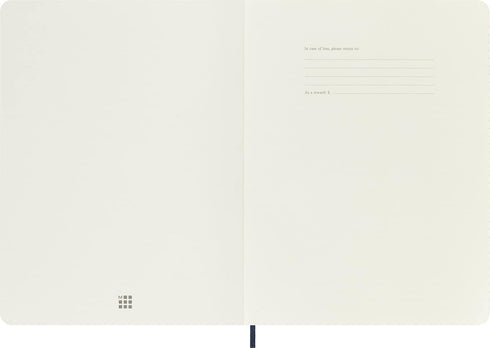 Moleskine Classic Notebook, Soft Cover, XL (7.5" x 9.5") Ruled/Lined, Sapphire Blue, 192 Pages...