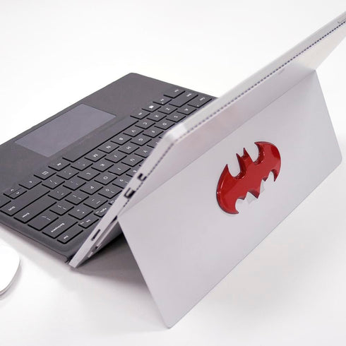 Fan Emblems Batman 3D Car Badge - 1989 Batwing Logo (Red Chrome: 3.8 x 1.8 x 0.2 inches)...