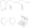 Beebeecraft 5 Styles 50Pcs Earring Hooks 925 Sterling Silver Plated Earring Making Kit Leverback Huggies Earwire for Jewelry Earring Making...