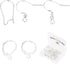 Beebeecraft 5 Styles 50Pcs Earring Hooks 925 Sterling Silver Plated Earring Making Kit Leverback Huggies Earwire for Jewelry Earring Making...