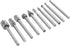 10pcs/set DIY Tree Root Carving 3mm Shank High Speed Steel Carpentry Handmade Electric Grinding Head Engraving Milling Cutter Rotary Burr Bit Set...