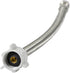CNCT1274 No Lead Stainless Steel Braided Tank Supply Line with 3/8'' Compression Fitting and 44020 BC Plastic Nut, 12...