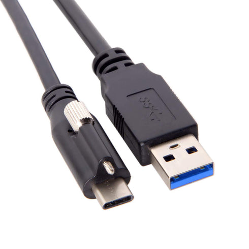 cablecc USB 3.1 Type-C Locking Connector to Standard USB3.0 Data Cable 1.2m with Panel Mount Screw...