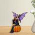 Comfy Hour Fairyland Collection 6” Dark Fairy Witch Holding and Sits on a Pumpkin, Polyresin Figurine, Halloween Theme Gift, Home Decoration and C...