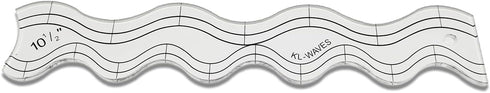 YICBOR Wave Edge Quilting Ruler Template - Clear Wave Quilter's Ruler for Domestic Sewing Machine...