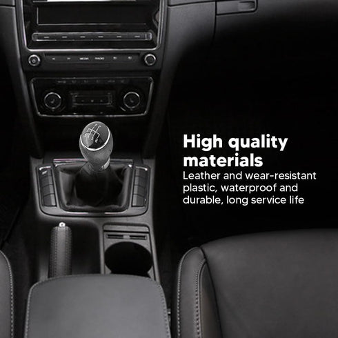 Shift Knob 5 Speed Gear Stick Shift Lever Knob Leather Gearstick Gaiter Kit Car Shift Boots Cover Shift Knob Boot Kit for 6 Mk5 Mk6 2005?2014...
