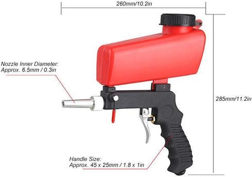 Air Sand Blaster Machine Pneumatic Sandblasting Gun 90PSI Blasting Tool for Sandblasting Polishing Metal Rust Removal...