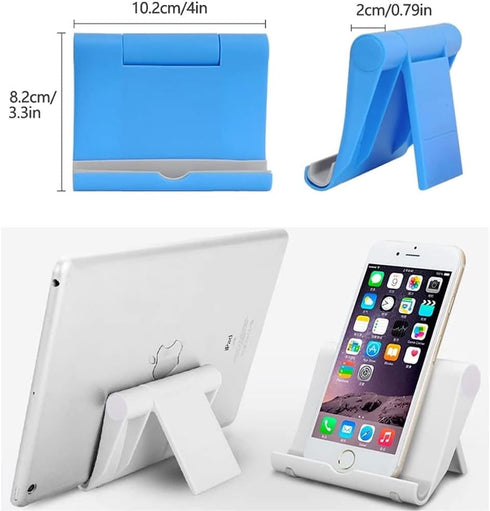 Cell Phone Stand 2 Pack Cell Phone Holder for Desk, Portable Phone Stand Holder for Desktop Kitchen Travel, Cellphone Stand Mobile Holder for iPho...