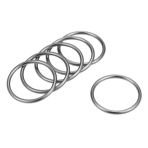 uxcell O Ring Buckle 35mm(1.4") ID 3mm Thickness Zinc Alloy O-Rings for Hardware Bags Belts Craft DIY Accessories, Black 6pcs...
