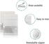 FERENLI 100Pcs Kraft Paper Window Bags Smell Proof Food Storage Pouch Flat for Zip Resealable Lock Candy Coffee Beans Packaging Bag with Tear Notc...