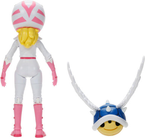 THE SUPER MARIO BROS. MOVIE 5 Inch Action Figure Series 2 Peach Figure in Motorcycle Outfit with Spiny Blue Shell...