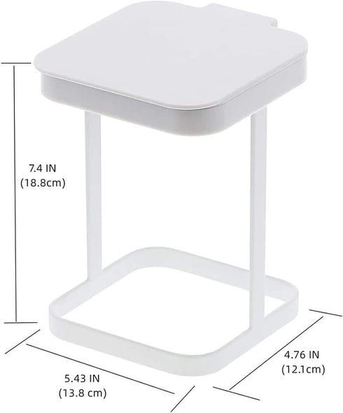 Originals Metal Countertop Trash Can Garbage Bag Holder for Home Kitchen (White) …...