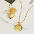 CLASSYZINT Gold And Black Jewelry Sets For Women CZ Stone Black Epoxy Round Disc Pendant Necklace And Hoop Earrings Gold Jewelry Set...