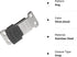 Herm Sprenger ClicLock Fastener Stainless Steel Buckle for Prong Dog Training Collar & Quick Release with Easy Buckle for Small Medium Large Dogs ...