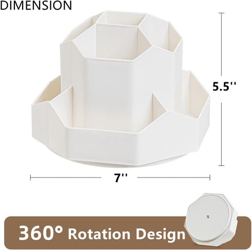 Pencil Holder Rotating Pen Organizer 9 Slots 360-Degree Rotation Pencil Pen Organizers for Office Desk, Desktop Storage Pen Organizers Stationery ...