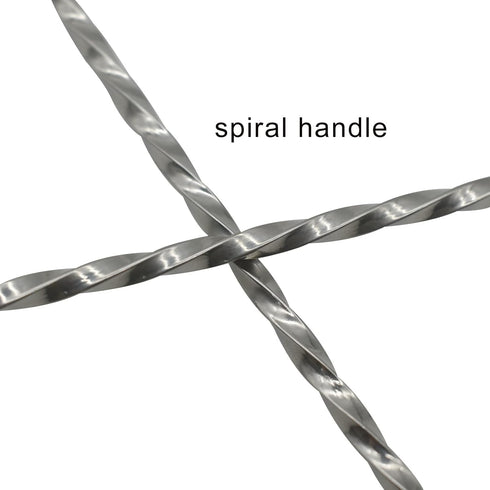 4Pcs 12inch Musical Note Bar Spoon 18/10(304) Stainless Steel Cocktail Shaker Spoon Long Spiral Handle Stirring Spoon for Bartender Mixing Ice Tea...