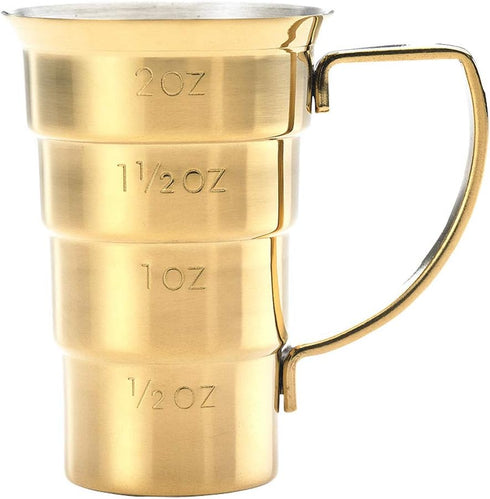 Barfly M37108GD Drink Jigger, 2 oz, Gold w/Handle...