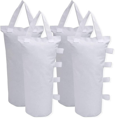 Canopy Weights Bag Leg Weight for Pop up Canopy Tent, Sand Bags for Patio Umbrella Instant Outdoor Sun Shelter (4 Pack - White)...