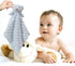CREVENT Cozy Plush Baby Security Blanket Loveys for Baby Boys, Minky Dot Front + Sherpa Backing with Animal Face (Blue Bear)...