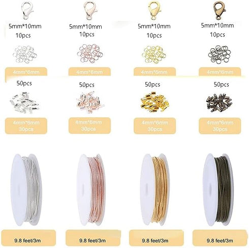 OEMOO 40 Feet Snake Chains Roll, Jewelry Necklace Chain with Jump Rings, Connectors and Lobster Clasps, Necklace Chains for Jewelry Making…...