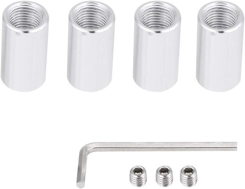 Qiilu Adjustable Shift Extension Shifter Knob with Adapters Stainless Steel Height Lever Extension Gear Shifter Extender Kit for Manual Shift Knob...