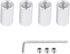 Qiilu Adjustable Shift Extension Shifter Knob with Adapters Stainless Steel Height Lever Extension Gear Shifter Extender Kit for Manual Shift Knob...