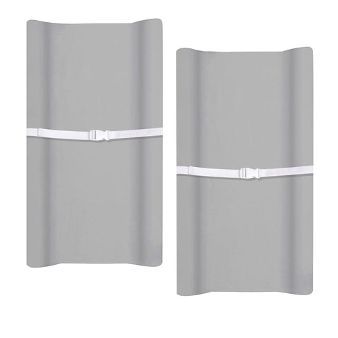 PHF Baby Changing Pad Covers for Boys Girls, 2 Pack Ultra Soft Breathable Microfiber Changing Pad Table Sheets for Most Baby Changing Pads, Grey &...